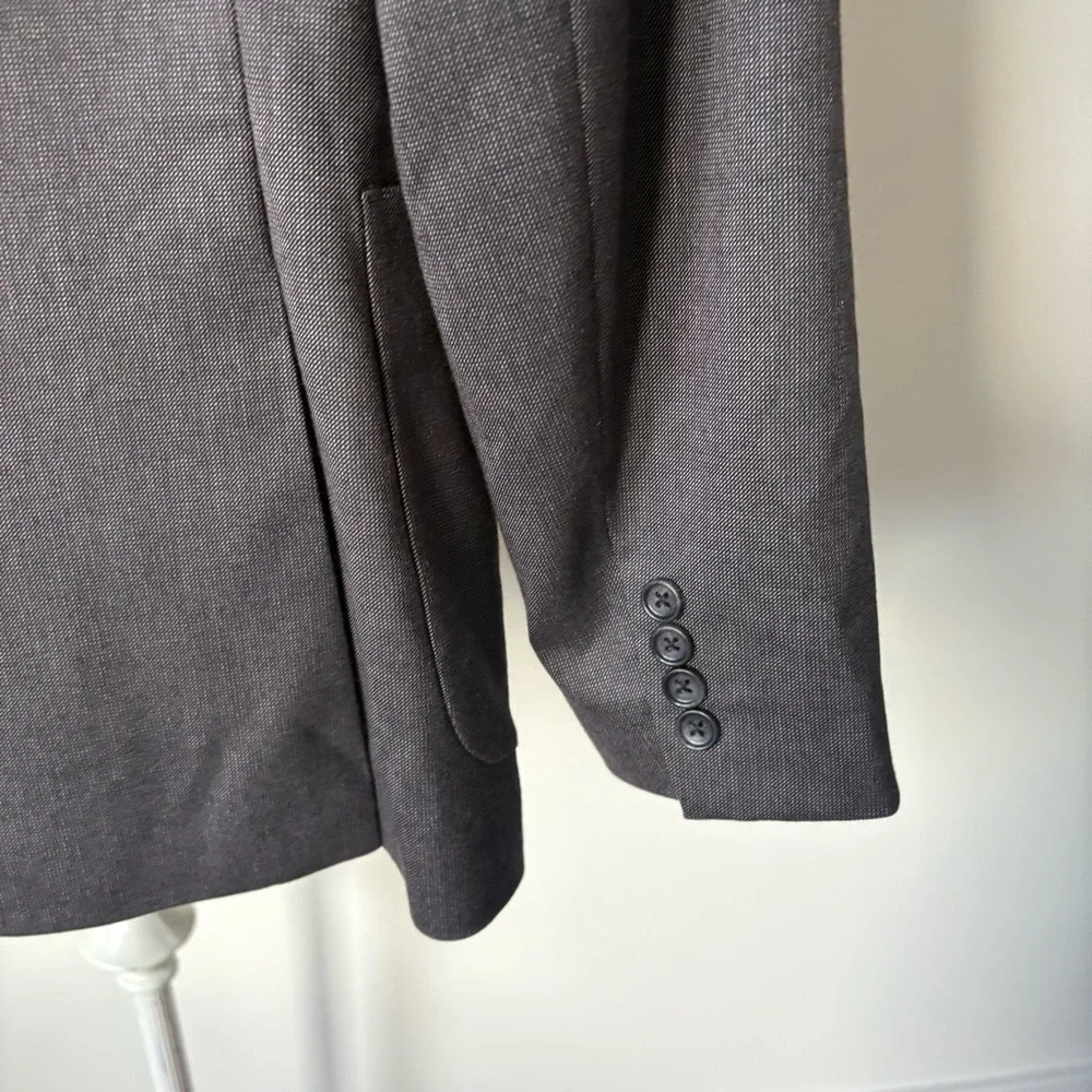 BONOBOS Jetsetter Stretch Italian Wool Charcoal Gray Blazer Jacket EUC Size 42R